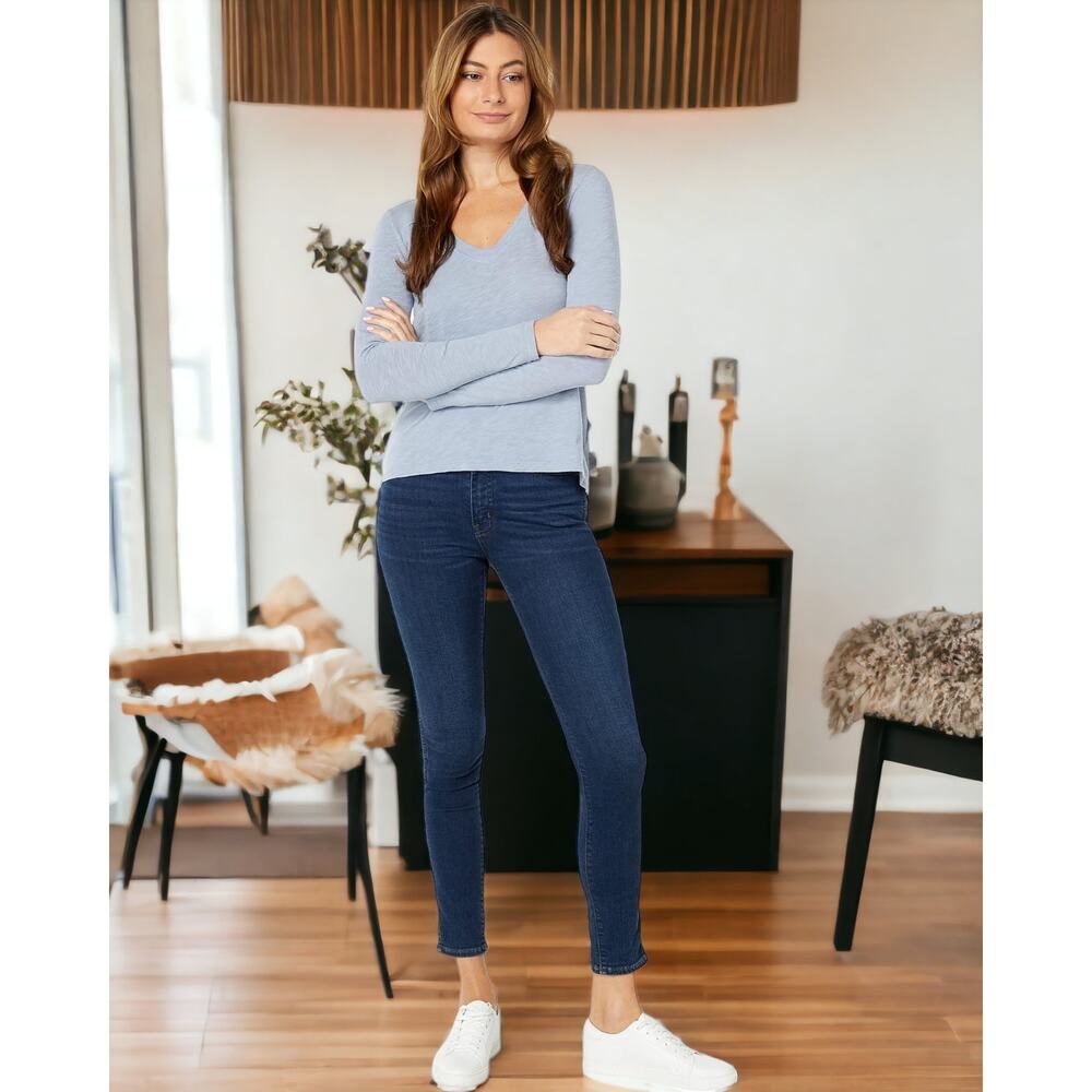 NWT - bobi Los Angele Chambray Shoulder Seam Tee Size: LG - Picture 4 of 4